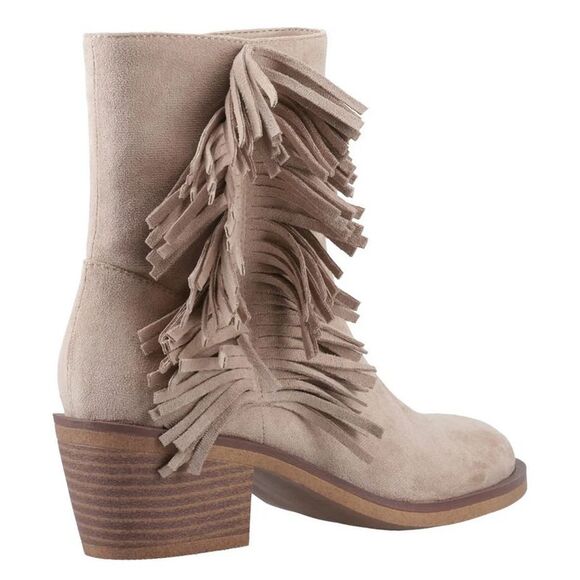 Rocket Dog Womens/Ladies Yankee Tassel Cowboy Boots / Taupe
